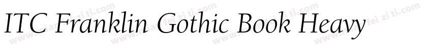 ITC Franklin Gothic Book Heavy字体转换